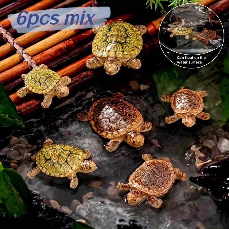 Bonsai Garden Miniature - 6 Miniatur Żółwi do Dekoracji Akwarium,