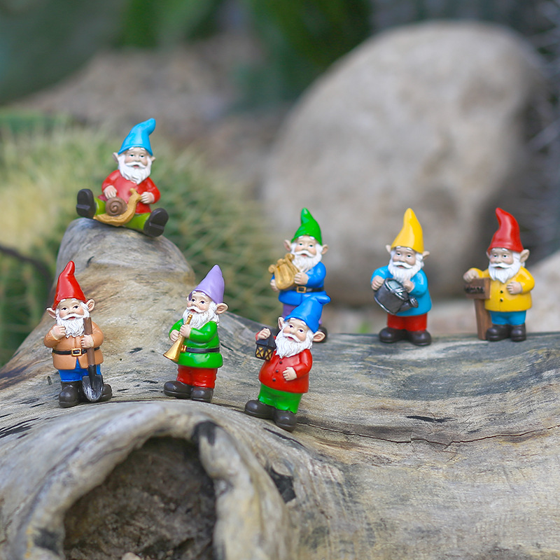 7Pcs/Set Miniature Funny Gnome – Bonsai Garden Miniature recenzja i cena