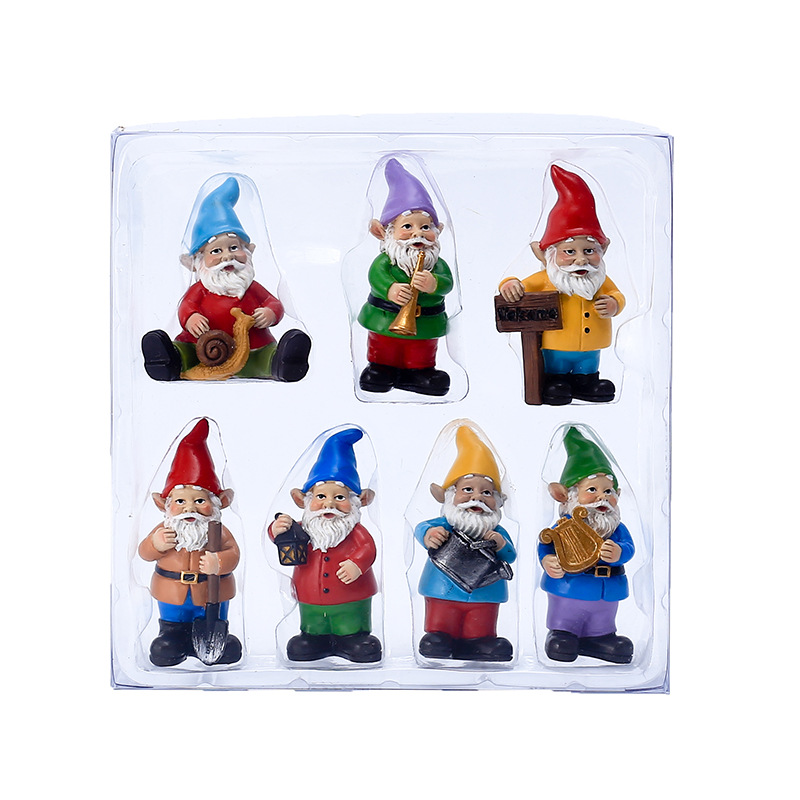 7Pcs/Set Miniature Funny Gnome – Bonsai Garden Miniature recenzja i cena